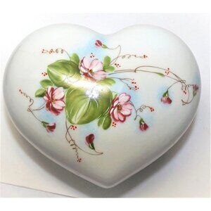 Perugina Aurora Firenze Italia hand painted porcelain heart box